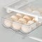 Scatola Porta Uova a Cassetto - Contenitore Trasparente per Uova con Guide e Maniglie - Scatola di Plastica per Frigorifero - Ideale per Uova, Verdure e Frutta in Cucina o Ristorante.