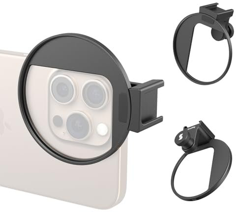 SmallRig Universal-Filteradapter mit 67-mm-Gewinde für Handyfotografie, kompatibel mit 67-mm-Gewindefiltern und LED-Leuchten, integrierter Blitzschuh -5174