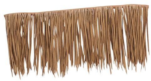 Lot de 3 tapis d'herbe de chaume artificielle pour décoration de jardin avec suspension d'olivier synthétique pour extérieur et intérieur - Plantes artificielles pour tonnelle, toit et pot