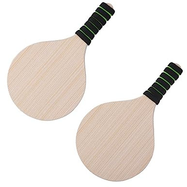 BESPORTBLE 1 Paar Strandballschläger hühner spielsachen für strandspielzeug für draußen Outdoor Badmintonschläger Schläger für Strandbälle Hölzern