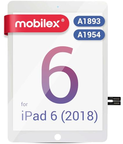MOBILEX® Touchscreen für iPad 6 (2018), weiß, OEM-Digitizer, sehr robustes Glas, Kupfersensor mit hoher Dichte, 3M-Kleber, staubdicht, Generation