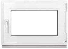 Framex Ventana de sótano PVC pequeña blanca de ANCHO x ALTO 80 x 50 cm (800 x 500 mm), doble acristalamiento (32 mm), oscilobatiente, DIN derecha, Premium