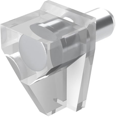 SOTECH 50 Stück Bodenträger SAFETY transparent für Bohrloch 5 mm Fachbodenträger zum Einstecken für Holz- und Glasböden