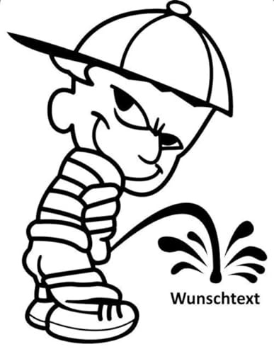 Personalisierter Auto-Aufkleber, Wunschtext in 9 Farben, Qualitätsfolie (Weiß)