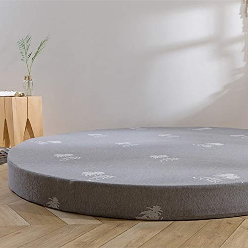 Runde Matratze aus Memory-Schaum, atmungsaktiv, Futon, mit abnehmbarem Bezug, 8 cm dick, Durchmesser 200 cm