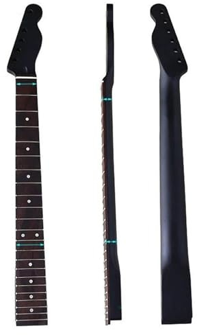 DIY E Gitarre 22 Bünde Ahornhals Schwarz Matt Palisandergriffbrett