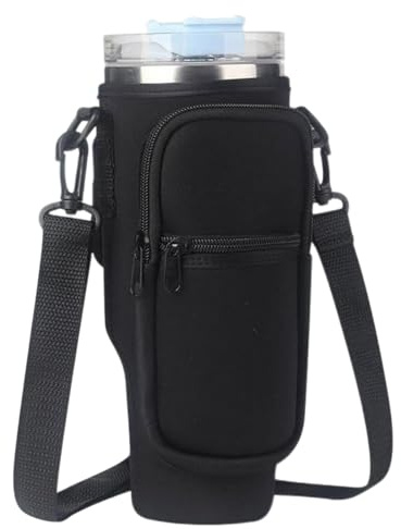 TENGWA Porte Bouteille Isotherme Convient pour Stanley 40 oz Noir Porte Gourde Sac à Dos Accessoires Stanley Cup Adapté à la Marche et à la Randonnée au Camping