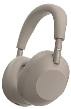 Sony WH-1000XM6 cuffie premium wireless Bluetooth over-ear con Noise Cancelling, suono Hi-Res, comfort elevato, design pieghevole, custodia resistente, 30 ore di autonomia, iOS e Android – Sandstone.