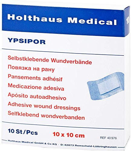 WUNDVERBAND Ypsipor steril 10x10 cm 10 St