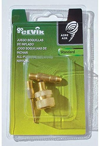 Cevik CA-1110/5 - Accesorio De Neumatica Kit de accesorios para inflado. 3 boquillas universales