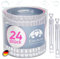EinsSein Seifenblasen Hochzeit Herzgläschen Box Weiss 24 Stück | Gastgeschenke für die Hochzeit Taufe Geburtstag Verlobung | Keine Flecken auf Kleindung | Mini Hochzeitsseifenblasen Herz Herzgriff