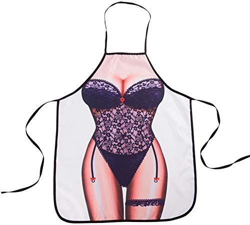 EQLEF Sexy Schürze, lustige Neuheit, Küchenschürze, Kochen, Grillen, Party, Geschenk