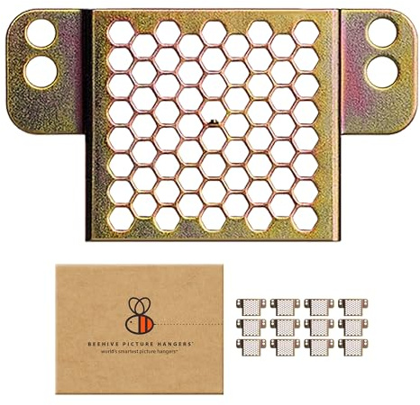 Beehive Picture Hangers Original, Heavy Duty, Damage Free, Adjustable Frames, Holds Up to 25lbs, 12 Count