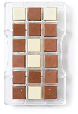 Decora 0050092 Moule pour Chocolat Forme Carré 25 x 25 , 200 x 120 x 23 mm, Neutre