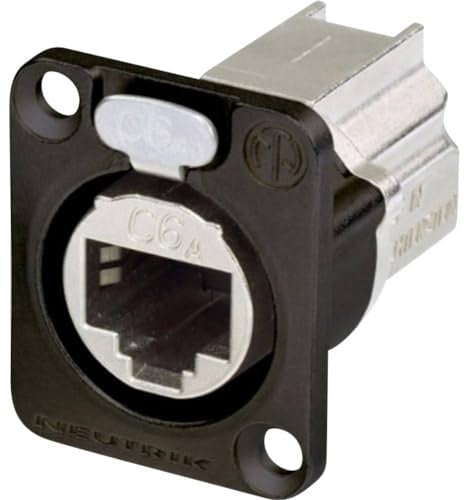 Neutrik Einbaubuchse D-Form CAT6, schwarz