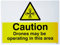 Caledonia Signs 14067K Caution Drone May be Operating in this Area Sign, 400 mm x 300 mm, Rigid Plastic