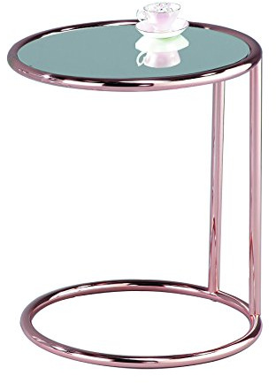 ASPECT Mia Round Side Coffee End Sofa Table, Copper/Mirror, 45x45x52 cm