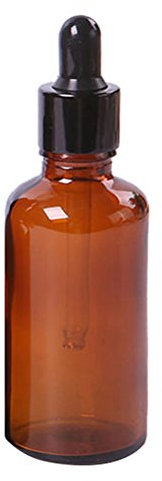 Swiduuk - Petite bouteille vide en verre couleur ambre avec pipette - 5 ml-100ml, Verre, ambre, 100 ml