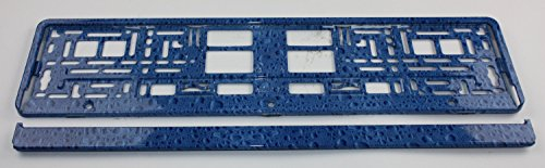 ZentimeX Z788698 Kennzeichenhalter Kennzeichenhalterung Tropfen blau glänzend für DE-Standard Kennzeichen 1 Stück