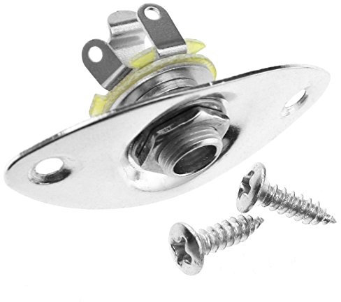 Create Idea Douille Sortie Plaque vis Ovale Jack pour Strat Stratocaster Guitare électrique