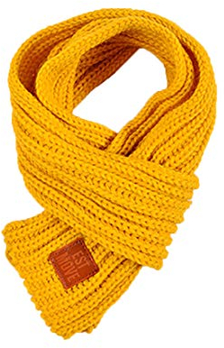 Boomly PAADIYA Baby Kinder Strickschal Wollschal Niedlich Winter warm Schals Halstücher Nackenwärmer Für Jungen Mädchen (Gelb)