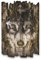 Kreative Feder Wolf Designer Schlüsselbrett, Hakenleiste im Landhaus-Stil, Shabby-Chic aus Holz 30x20cm (Wolf)
