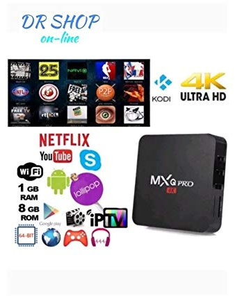 TV BOX ANDROID MXQ PRO 4K SMART IPTV OR7 PENTACORE 64 BIT WIFI 2+16GB MINI PC