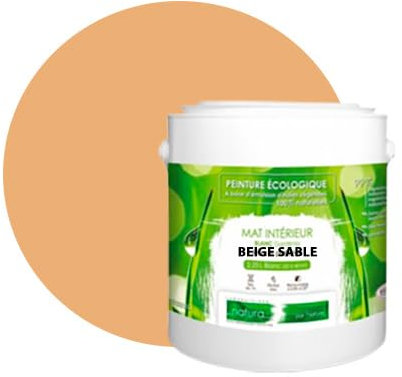 BOX DECO COULEURS Peinture naturelle écologique aspect Mat NATURA - Tassili - Murale intérieur 2,5 L - 45 m² (Beige Sable)