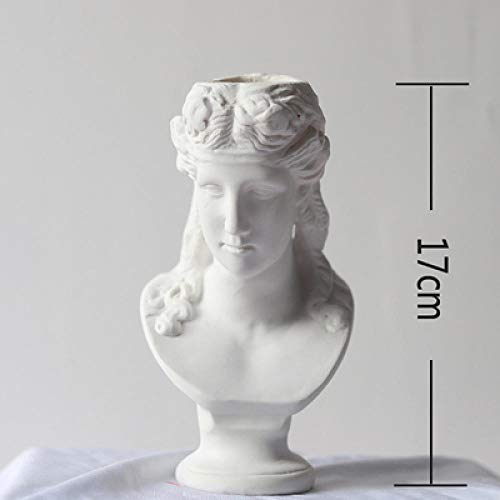 ZTIANEF Skulptur Statue Visuelle Berührung Dekorative Harz Kunst Muse Skulptur Handwerk Blumentopf Vase Apollo David Giuliano De Medici Urne Home Decor Geschenk