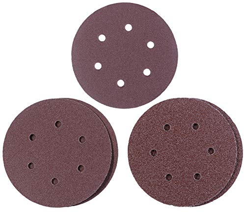 Original Einhell 5-tlg. Schleifpapier-Set (Exzenterschleifer-Zubehör, für Einhell Druckluft-Exzenterschleifer TC-PE 150, Ø 150 mm, inkl. 1x K120, 2x K80, 2x K40)
