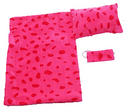 Uteruik Puppenbett-Set, Schlafsack, Augenbinde, Kissen, Bettzubehör für 45,7 cm amerikanische Puppe, 3-teiliges Set (#B)