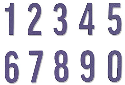 Sizzix Thinlits Stanzschablone 665073 Bold Numbers von Alison Williams 10er Pack