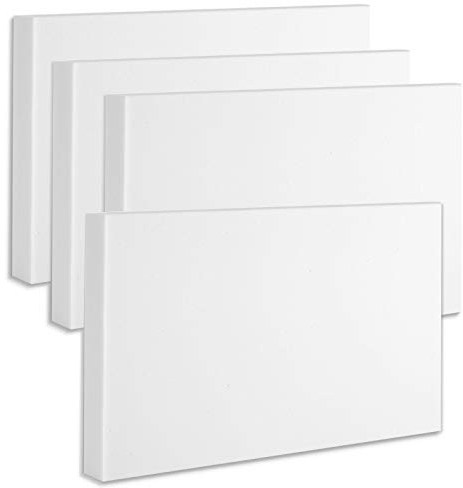 platino24 Schallabsorber aus Basotect G+, 4 Absorberelemente Rechteck 825x550x50mm, Verbesserung der Raumakustik