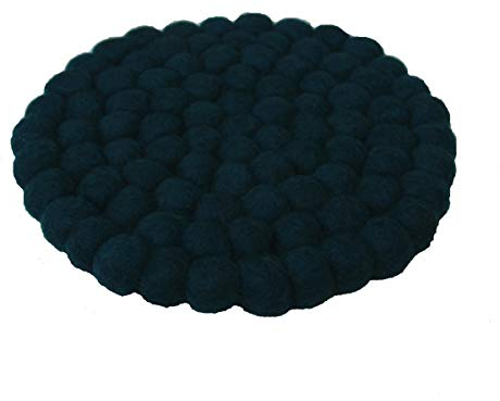 Maharanis Filz Topf Untersetzer Petrol 22 cm handgefertigt aus Reiner Wolle