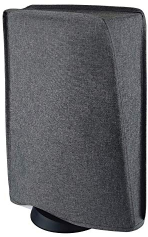 PlayVital Funda Antipolvo Vertical para ps5 - Cubierta Protectora Antirrayas y Anti-Agua, Doble Capa con Forro Suave, Compatible con ps5 Digital & Estándar, Accesorio para Consola (Gris)