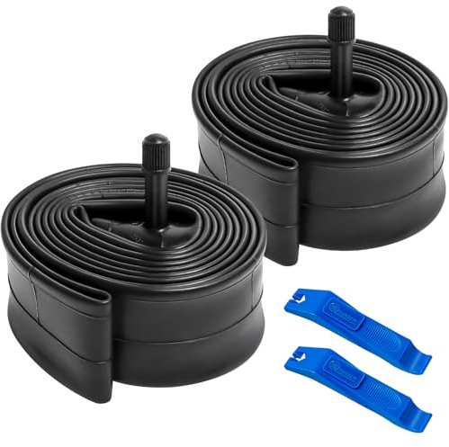 YunSCM 2Pcs 37-540 Engrosar 24 Pulgada cámaras de Aire 24x1 3/8 AV32mm Valve Compatible 24 Pulgadas Bicicleta cámaras de Aire 24x1 3-8 24 x 1 3/8