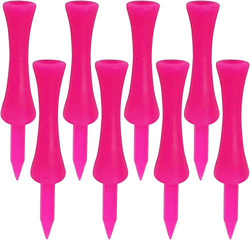 LOVMEAD Golf Tees Kunststoff Driver 32 39 45 51 58 70 mm Set Wert 50 Stück, Golftee Lang Plastik Rot Blau Gelb Weiß Rosa Orange Bunt Langlebig Castle Tee 1-1/2 1-3/4 2 2-1/4 2-3/4(Rosa)