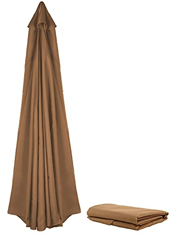 WUHNGD Cubierta de tela de repuesto para sombrilla, 3 m/8 brazos, poliéster duradero, cubierta de repuesto para sombrilla voladiza para patio trasero, piscina, sombrilla voladiza