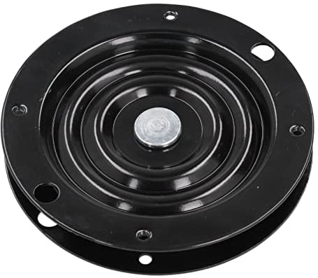 CHICIRIS Turntable Plate Base, 6 Inches Fixed Function Swivel Ball Bearing Plate Replacement for Bar Chairs Furniture Chairs (Black)