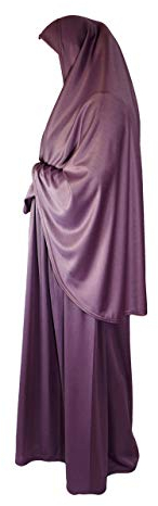 Yaqeen zweiteiliges Gebetsset, Khimar und Maxirock, lycra, muslimisches Gebetskleid, Einheitsgröße, flieder