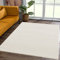 SANAT Kurzflor Teppich Wohnzimmer - Uni Modern Teppiche fürs Schlafzimmer, Arbeitszimmer, Büro, Flur, Kinderzimmer und Küche - Creme, 160 x 230 cm