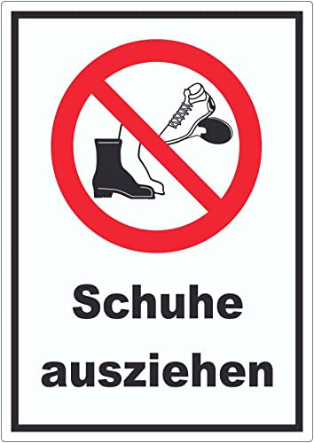 Schuhe ausziehen Aufkleber Symbol A5 (148x210mm)