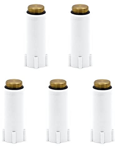 VARIOSAN Lot de 5 bouchons de construction 15990, 1/2, blanc, filetage en laiton