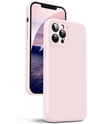 Supdeal Liquid Silicone Case for iPhone 12 Pro Max, [Camera Protection] [Anti Fingerprint] [Wireless Charging] 4 Layer Phone Case Protective Cover, Built-in Microfiber Case Cover, 6.7, Pink