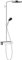 hansgrohe wassersparendes Duschsystem Pulsify S, Brausekopf 260mm, Duschset mit Thermostat, Sparduschkopf (EcoSmart), Schlauch, Duschstange, Regendusche (Kopfbrause) mit 1 Strahlart, Chrom