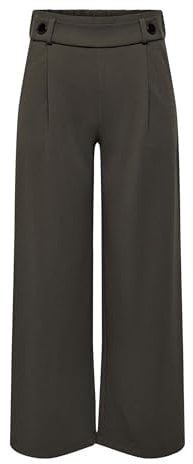 JdY Damen Jdygeggo New Long Pant Jrs Noos Hose, Chocolate Brown/Detail:black Buttons, L / 32L EU