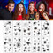 VIKY 10 Blätter Halloween Schwarz Spinnen Tattoos, Fake Tattoos Spinnennetz Gesicht Temporäre Tattoo für Halloween Cosplay Masquerade Klebetattoos