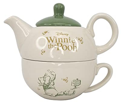 Disney Winnie the Pooh Tea for One Set - Juego de té - Taza de té - Tetera de Disney - Disney Home - Tetera de una taza
