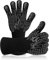 BBQ Gloves, Oven Mitts Grilling Gloves - 1472℉ Extreme Heat Resistant Oven Gloves with Fingers, Non-Slip Silicone Barbecue Gloves for Cooking Grilling Welding Baking Weber(A Pair)