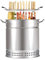 Tragbarer vertikaler Holzkohle-Räuchergrill, Fassgrill, Outdoor, Innenbereich, Camping, rauchfreier Holzkohlegrill, Grill, L